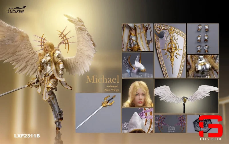 Lucifer LXF2311 Dawn Wings Michael Actionfigur im Maßstab 1/12, 6 Zoll, weibliches Soldatenfigurenmodell für die Fan-Kollektion