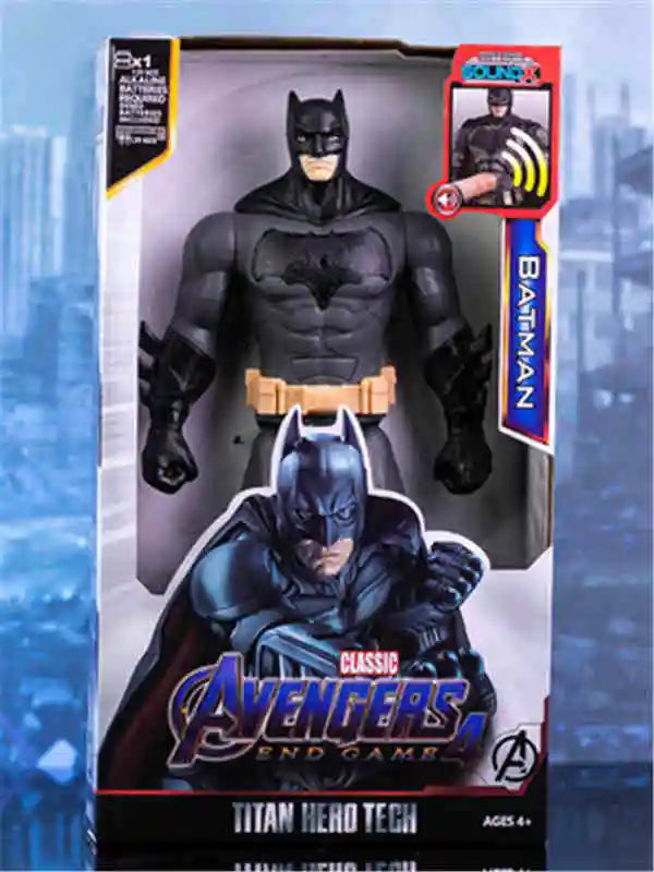 High Quality 30cm Marvel Avenger Toy Thanos Spiderman Iron Man Captain America Thor Black Panther Sound And Light Holiday Gifts