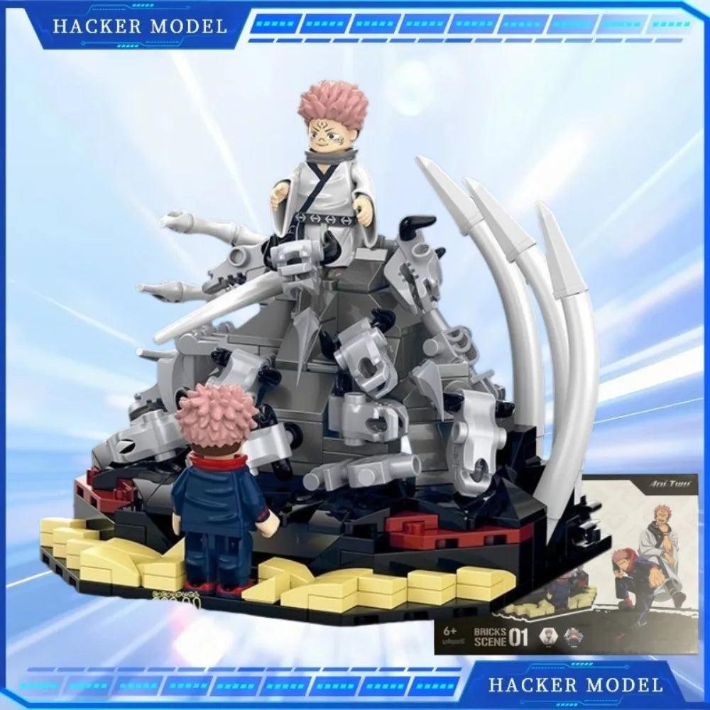 SUNRISEPOP Jujutsu Kaisen Bausteine ​​Ryōmen Sukuna Yuuji Itadori Ornamente Kunstwerk Figur Anime Action Modell Spielzeug Geschenk