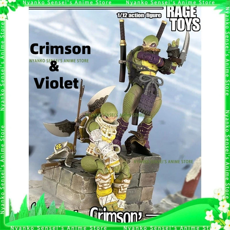 RAGE Toys Turtle Sisters: Crimson & Violet 1/12 Scale Action Figure Anime Models Toy Doll Gift Hobby Collectible