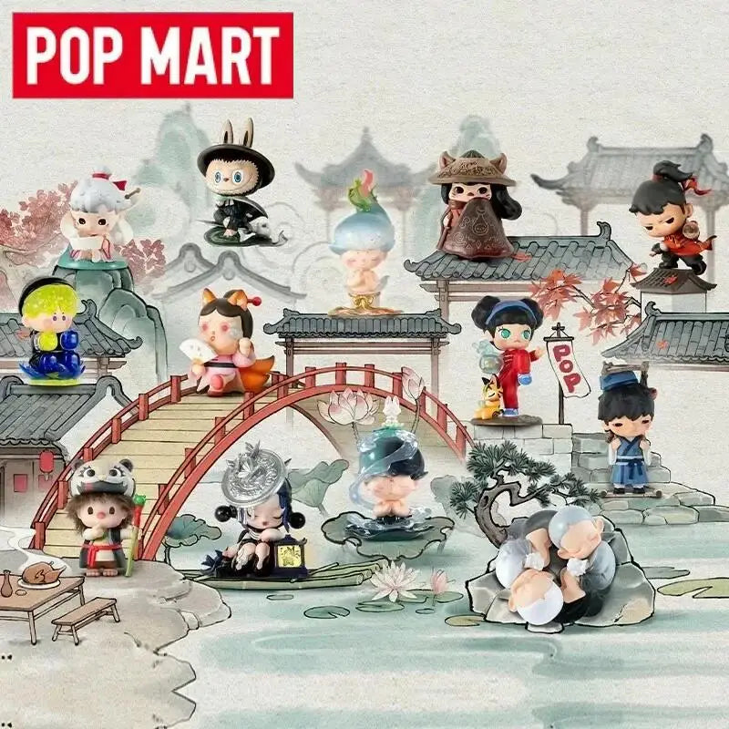 POP MART Matchless Pop Mart 14Th Anniversary Series Blind Box Toys Kawaii Anime Action Figure Surprise Mystery Box Dolls Girls