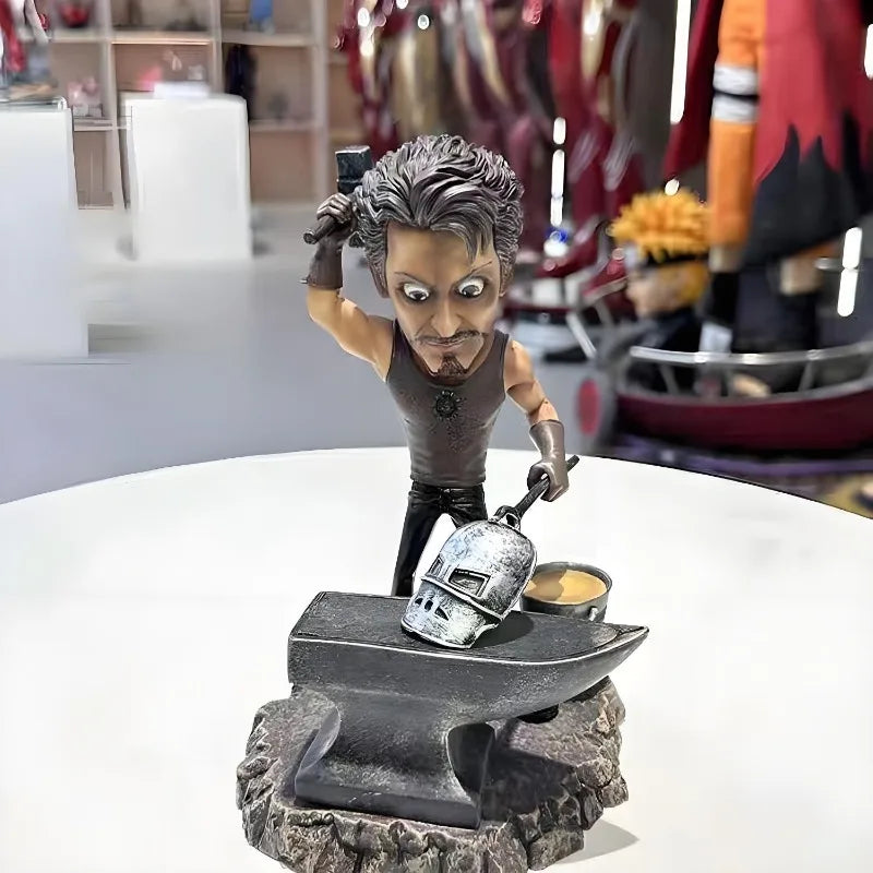 20 см/7,8 инча Аниме Отмъстителите Фигурка Q версия Железният човек ковано желязо Екшън Фигурки PVC Статуя Колекция Модел Играчки Подаръци