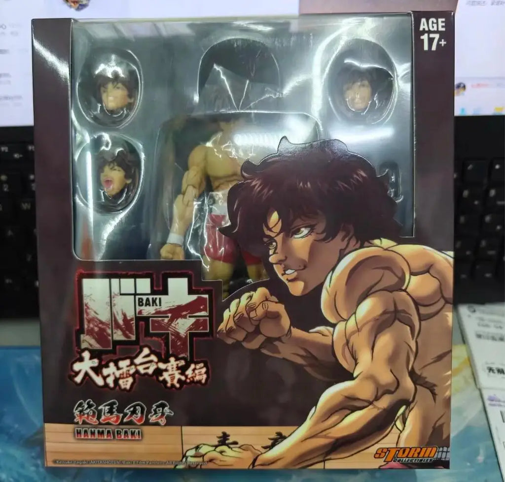 17cm Ko Storm Toys Grappler Baki Anime Figurine Hanma Baki Action Figure 1/12 Scale Exquisite Moveable Collection Christmas Gift