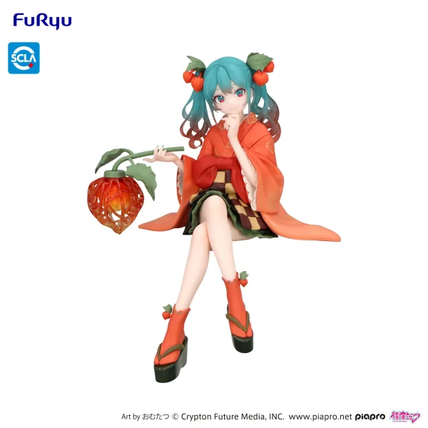 FuRyu Genuine 15Cm Noodle Stopper Flower Fairy Hatsune Miku ほおずきAction Figure Toys For Kids Gift Collectible Model Ornaments