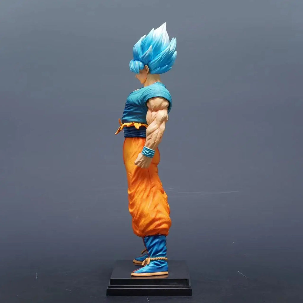 Dragon Ball Z Son Goku Figur Austauschbare Köpfe Super Saiyajin Blau Goku Actionfiguren PVC Statue Sammlung Modell Spielzeug Geschenke