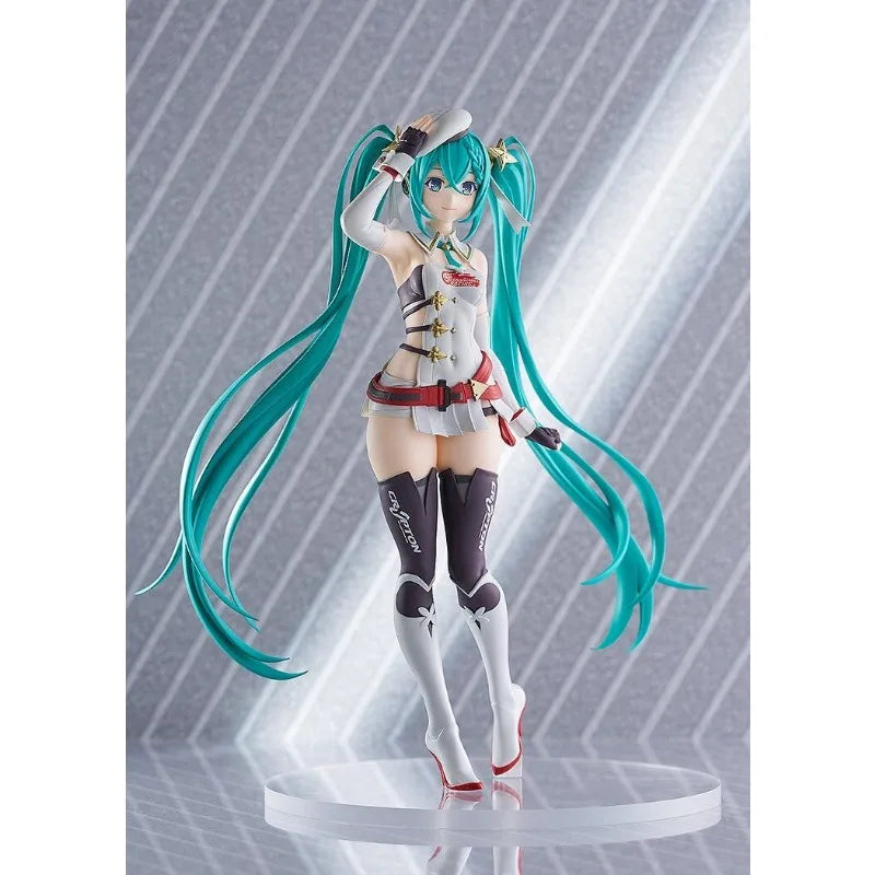 GSC Original Genuine Good Smile Racing Hatsune Miku Pop Up Parade Racing 2023 Ver 17cm Anime Collections Model Toy Figures Gifts