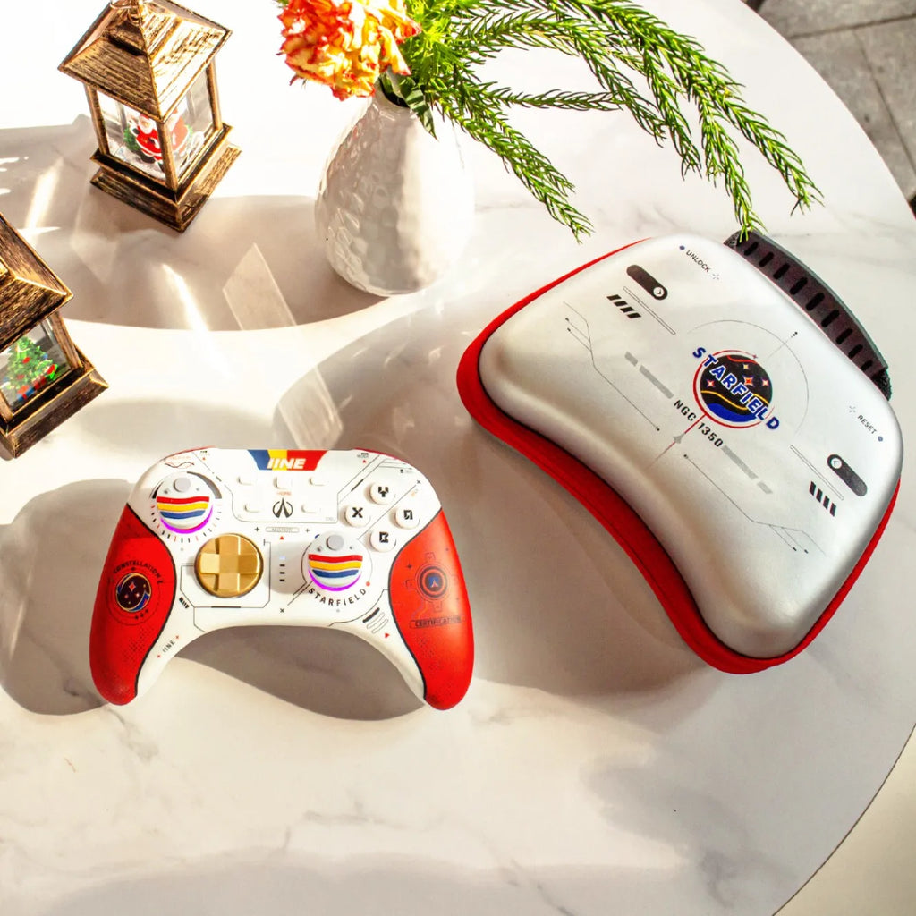 IINE Ares Starry Sky Bluetooth Wireless Gamepad Joystick Hall Magnetic NFC Game Handle Controller for PC Steam Switch xbox NS