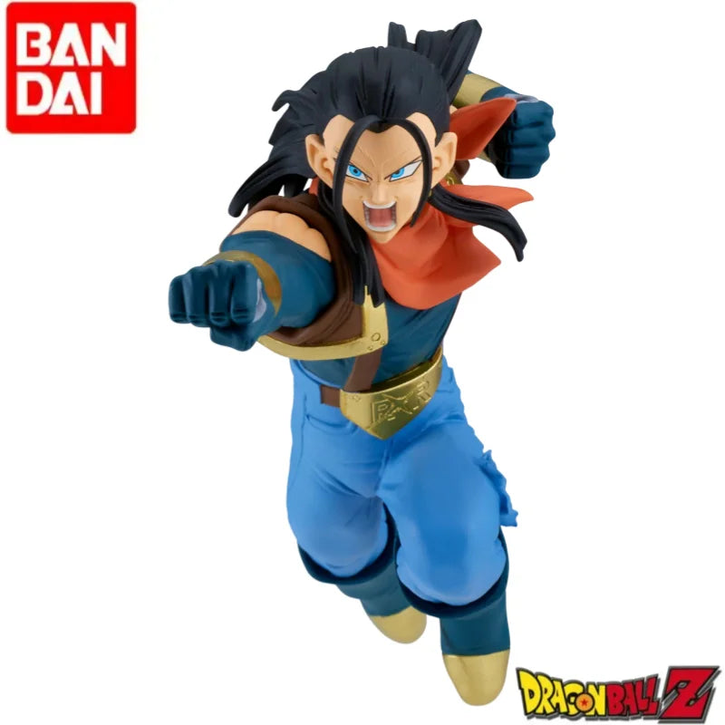 In Stock Bandai Original Dragon Ball Banpresto Son Goku Super 17 Figurine Model Ornaments Statue Holiday Gifts Anime Merchandise