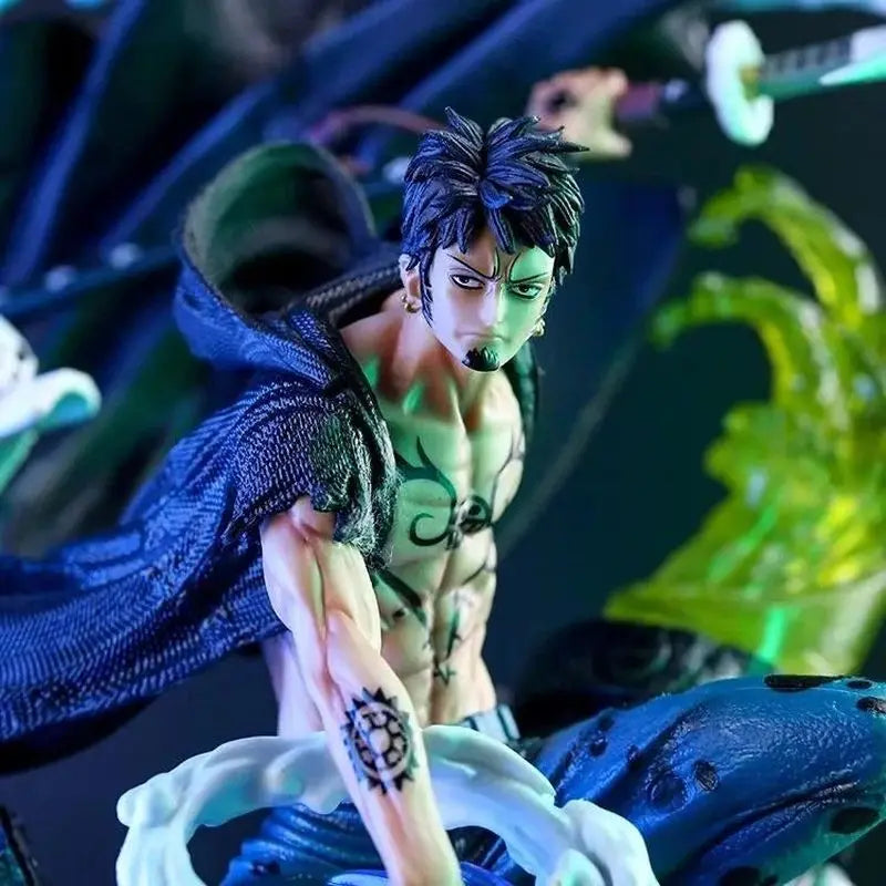 46 cm One Piece Trafalgar D. Water Law Heart Pirates Captain Große Anime-Figurensammlung Modellpuppe Schreibtischdekoration Statue Spielzeug