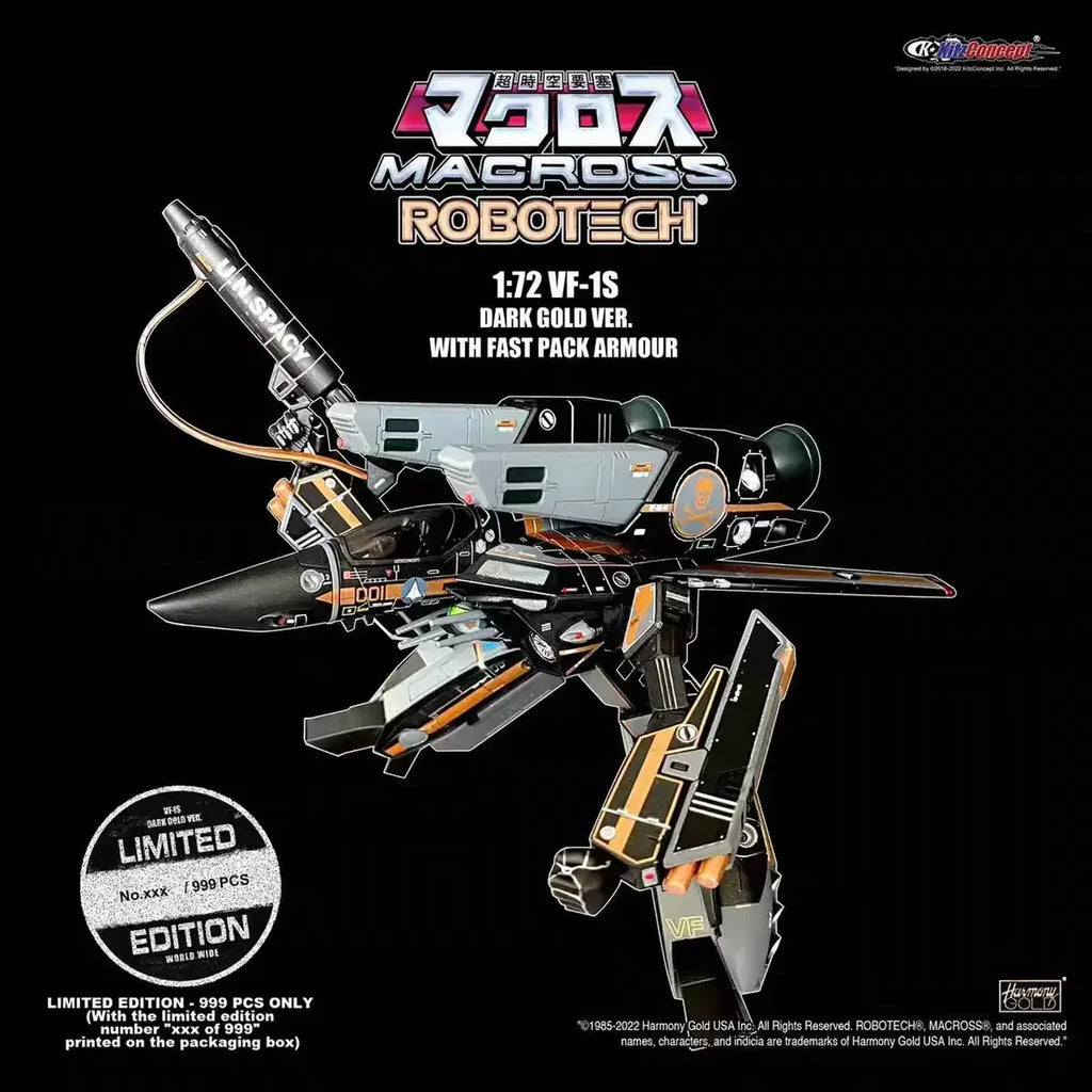 【MT】Original KitzConcept Super Dimension Fortress Macross VF-1S Black Gold 2.5 Version Limited To 999 Sets Worldwide Model Toy
