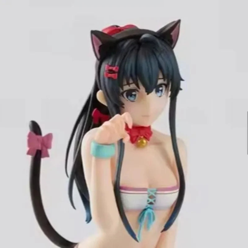 Aforce Yukino Yukinoshita Anime Action Figure Oregairu Swimsuit Cat Ear Version Collectible Statue For Anime Fans