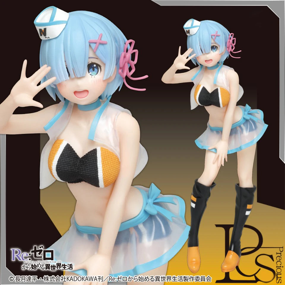 Anime-Figur RE: Zero – Start ins Leben in einer anderen Welt, Rem Raise A Placard-Figur, Rennuniform-Figur, Spielzeug-Geschenksammlung, Aktion