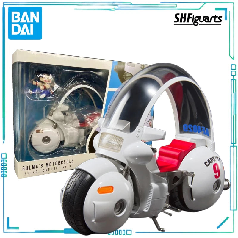 BANDAI Genuine S. H. Figuarts Series Movable Toys Dragon Ball Series Zamas，Super Saiyan Beijit，Capsule Motorcycle Model Movable