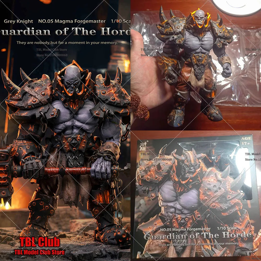 【Grey Knight NO.05】1/10 Scale WOW Guardian of The Horde Master Magma Forgemaster  Barbarian Orcs Anime Figure PVC Model Toys