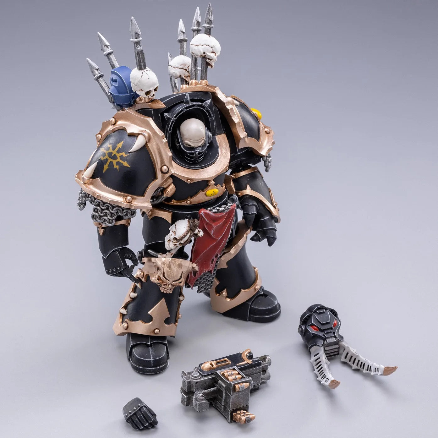 Joytoy Warhammer 1/18 Actionfiguren Black Legion Chaos Terminator Bruder Gnarl Modell Spielzeug Jungen Geschenke 3,75 Zoll