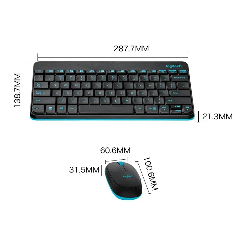 Logitech Mk245 USB-Kabelloses Tastatur-Maus-Set, wasserdicht, spritzwassergeschützt, geeignet für den Einsatz auf Laptops, Desktops, Heimbüros