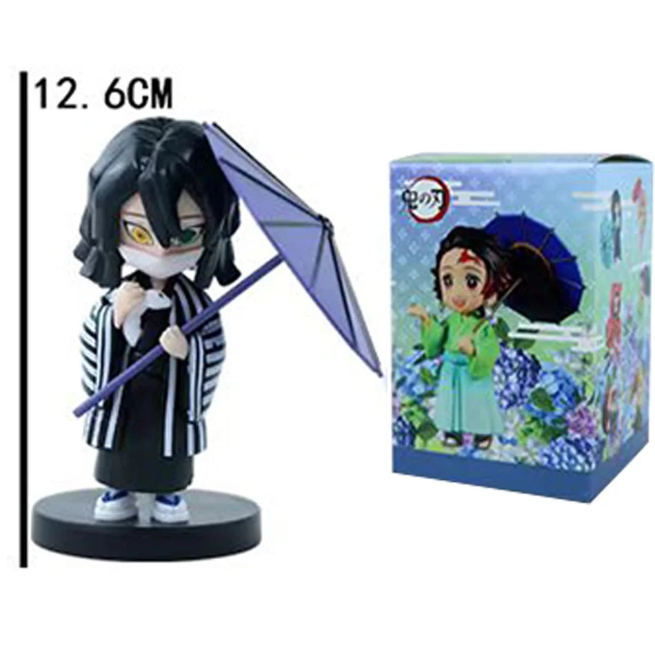 Demon Slayer Plum Rain Series Blind Box Nezuko Tanjiro Q Version PVC Figures Mystery Pack Birthday Christmas Gift
