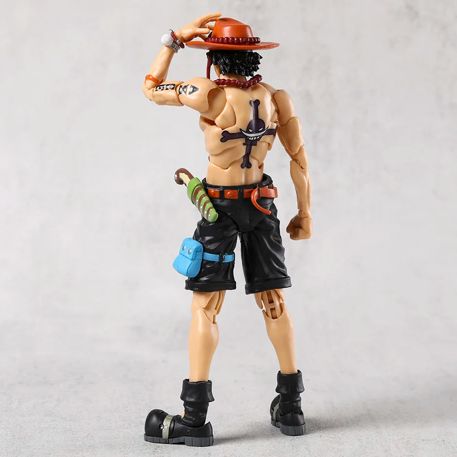 18CM One Piece Portgas D Ace Anime PVC KO Articulated Action Figure Desktop Decoration Ornament Model Kit Boy Trendy Toys Gifts