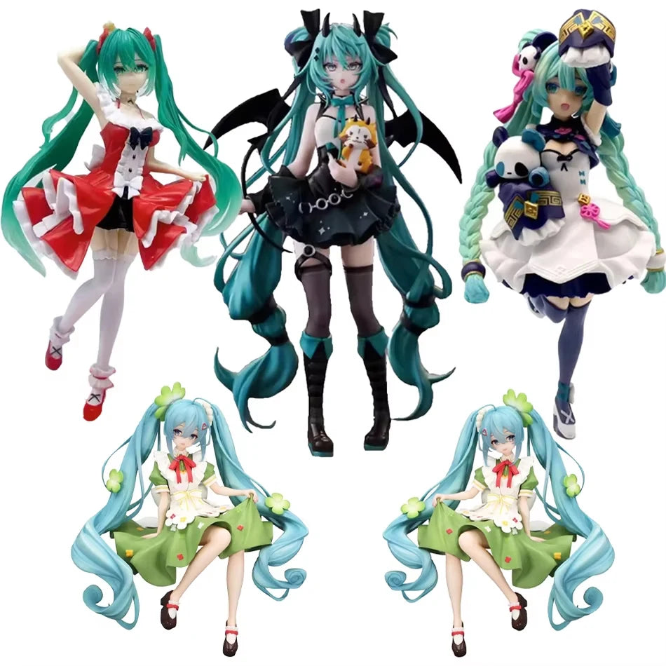 Animation Anime Beautiful Girl Hatsune Miku Handmade Devil Hatsune Miku Cat Ear Hatsune Miku Cute Handmade PVC Model Decorations