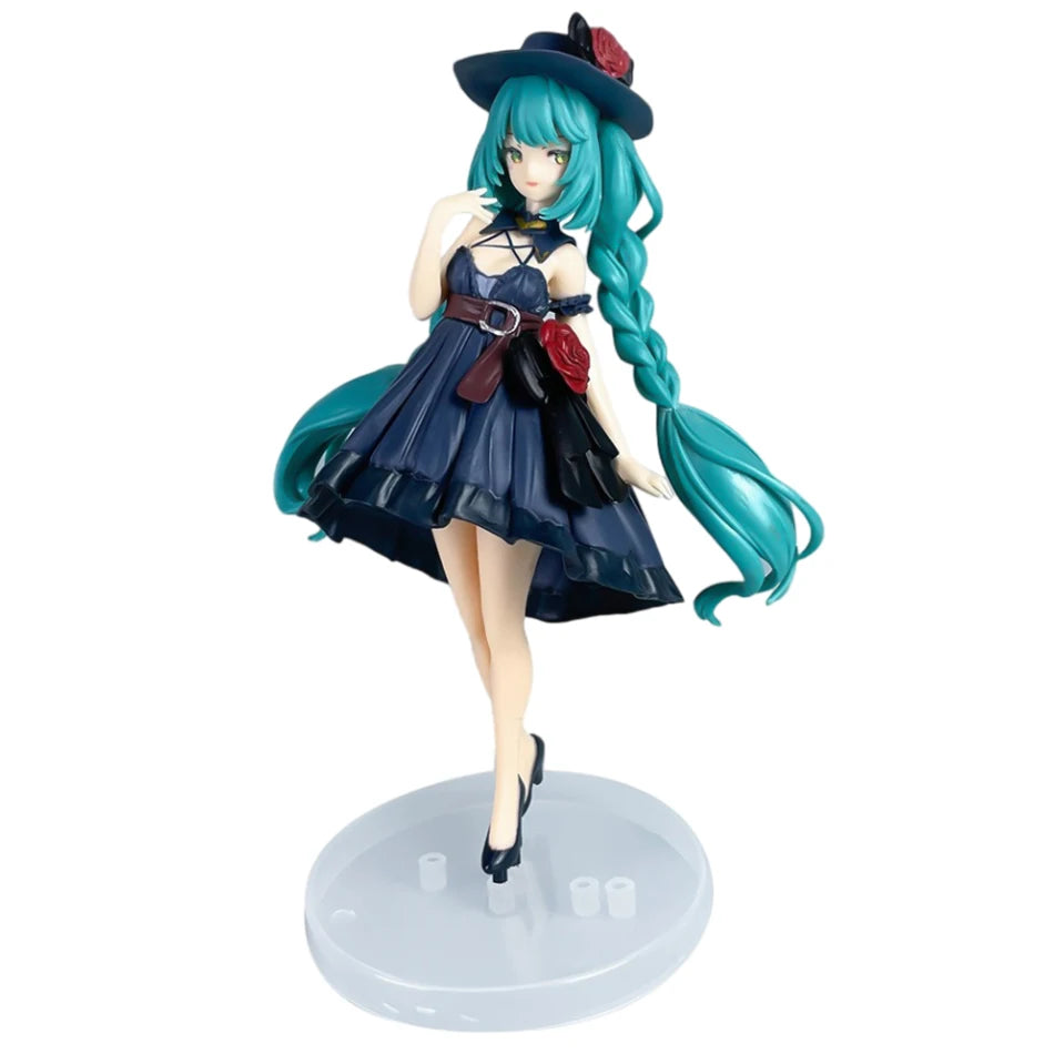 20CM Anime Hatsune Miku Action Figures Trio Try iT Figure Outdoor Dress Kawaii Anime Figurines Model Toy Gift Desktop Decoration