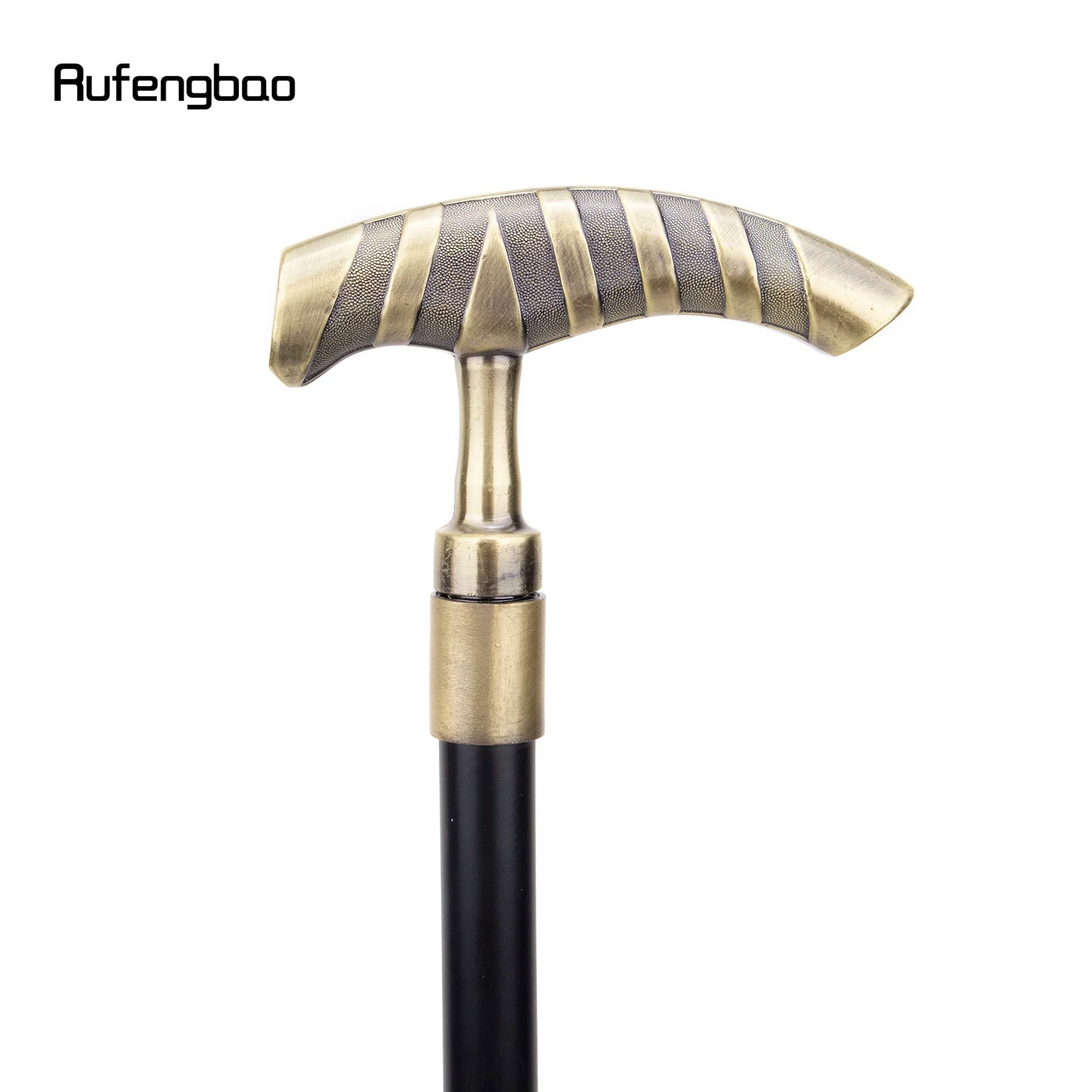 Golden Stripe Walking Stick Decorative Vampire Cospaly Vintage Party Fashionable Walking Cane Halloween Crosier 93cm