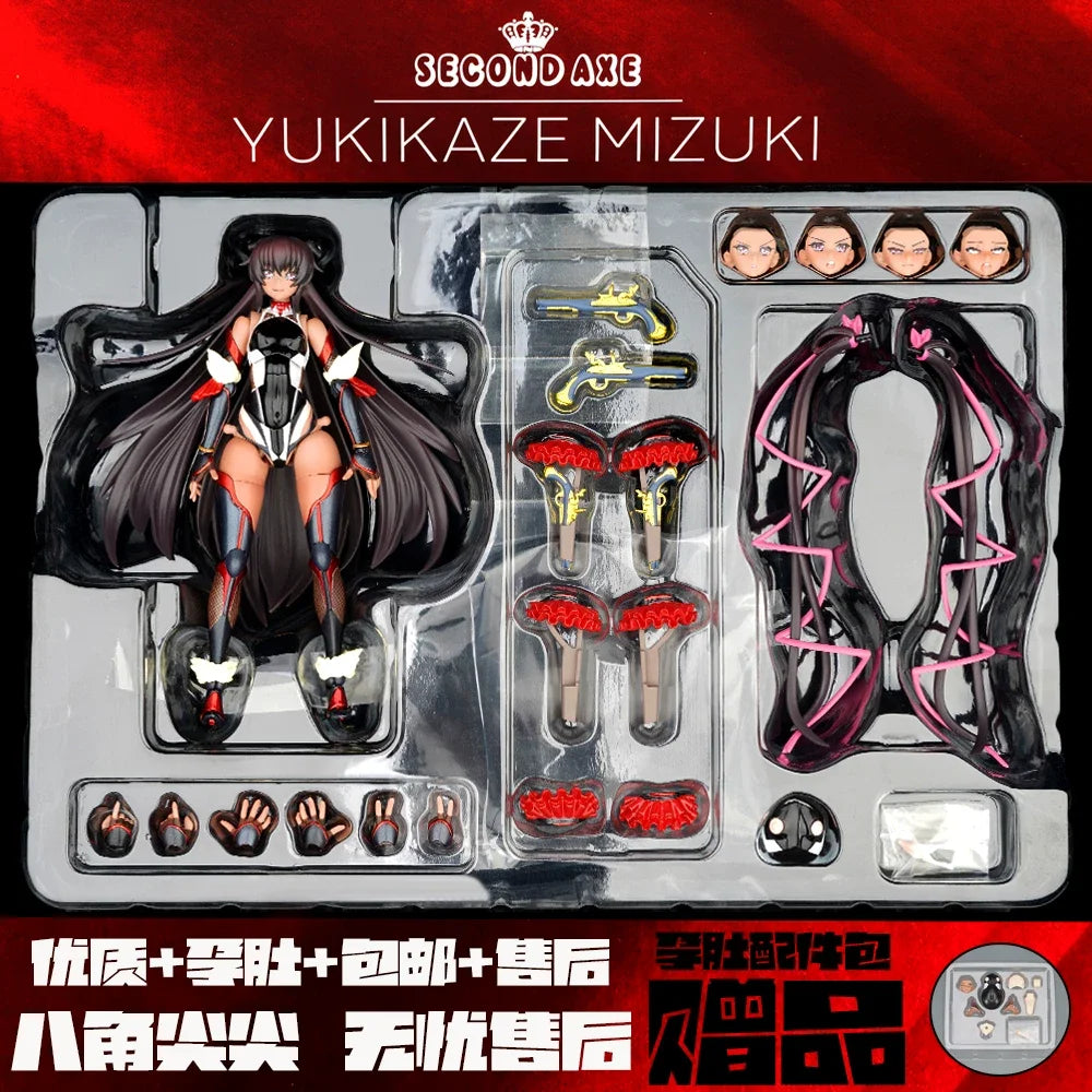 Second Axe Asagi Igawa Taimanin Action Figure Articulated Joints Replaceable Parts Pvc Abs 16cm Painted Collectible Anime Model