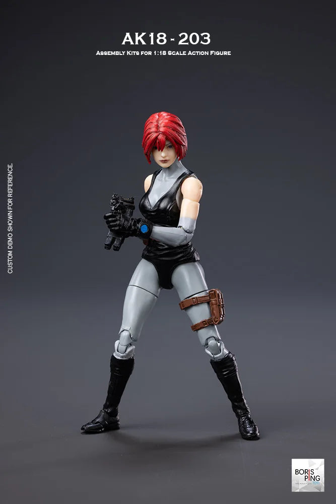 Presale BorisPing AK18 1/18 Scale Classic Game Character Special Agent Female Warrior Full Set Model 3.75 Inch Action Figure