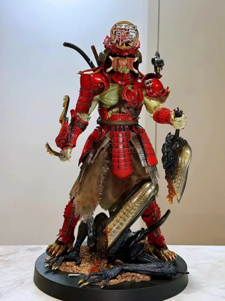 In Stock Original Hottoys HT 1/6 Aliens Vs Predator AC06 Akaoni Samurai Predator 12inch Scale Collectible  Figure Model Toy