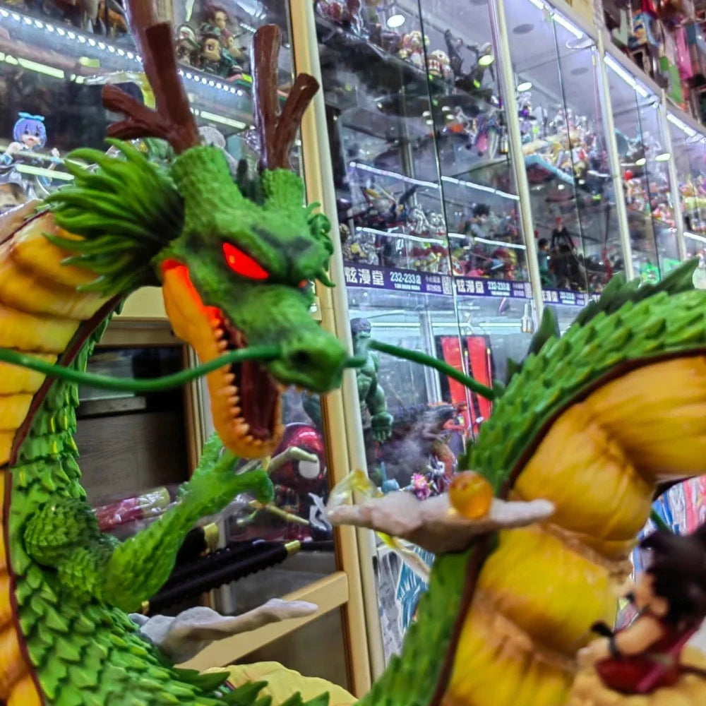 50 cm Anime Dragon Ball Z Shenron Figur mit Goku Figur PVC Actionfiguren Shenlong DBZ Kollektion Desktop Display Geschenk Spielzeug