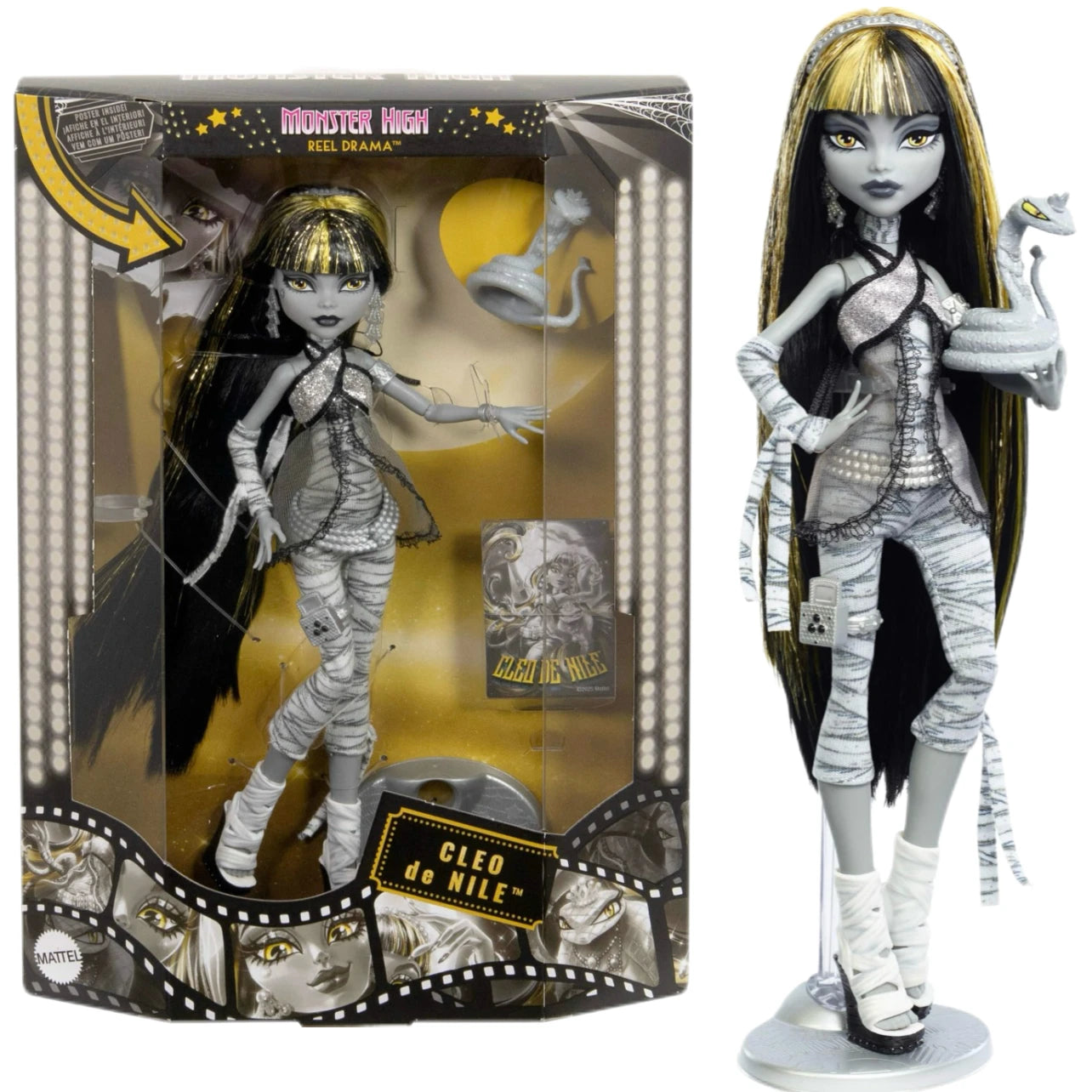 Monster High Black White Series Limited Edition Reel Drama Personalized Action Figure Doll Trendy Toy High Cost Effective Gifts