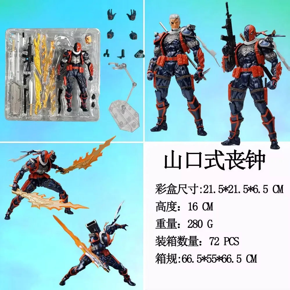 In Stock Kaiyodo X-Men Amazing Revoltech Yamaguchi Deathstroke Action Figure Anime Action Figures Collection Model Toys