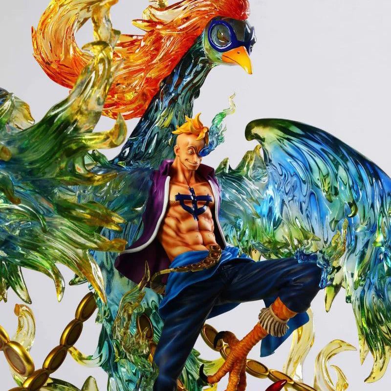 46cm New ONE PIECE Anime Figure Marco Peripherals PVC Model Scene Statue Desktop Decoration Ornaments Kids Birthday Gifts Toys