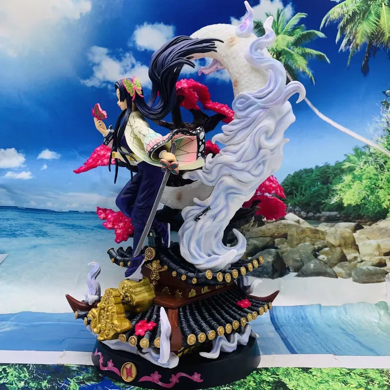 Demon Slayer Kimetsu No Yaiba Anime Figurine Model GK Shinobu Kocho Insect Hashira Action Figures 39CM PVC Statue Collection Toy