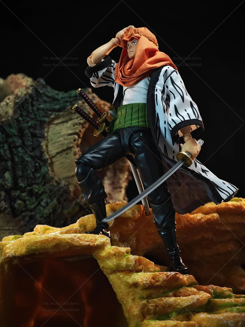 1/12 Scale Male Clothes Religious Cloak One Piece Roronoa Zoro Swordsman Japanese Anime For SHF 6-inch Action Figure Soldier