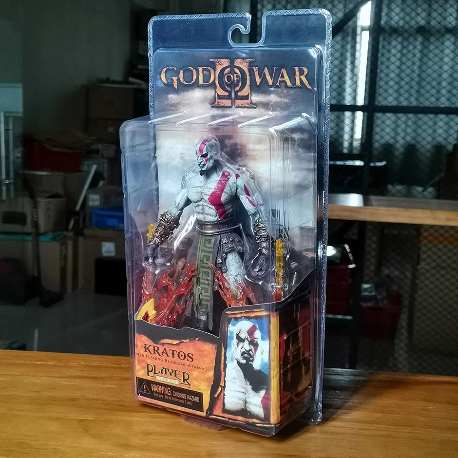 NECA God of War Kratos with Flaming Blades of Athena Action Figure Collectible Model Toy