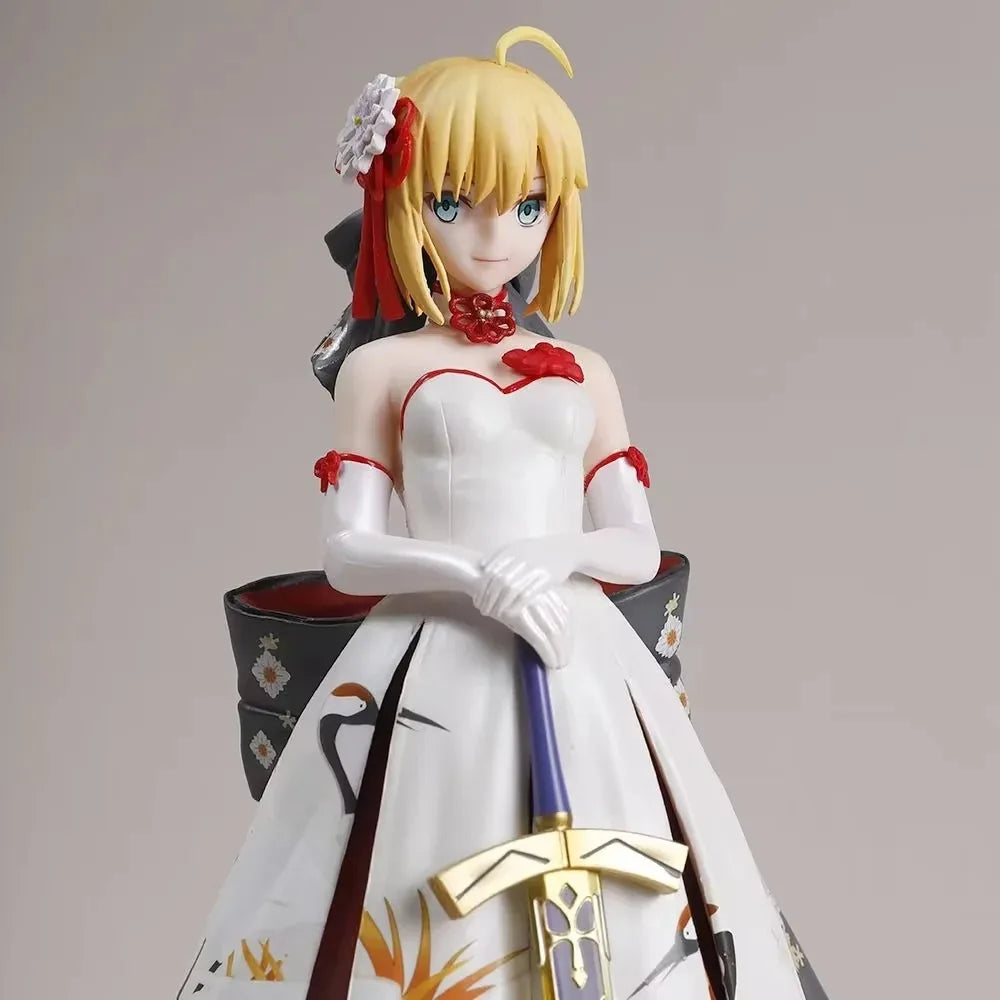Saber Fate/Grand Order Sexy Kimono Figure Anime Sction Painted Saber Model Doll Collectible Figurine Toy Gift