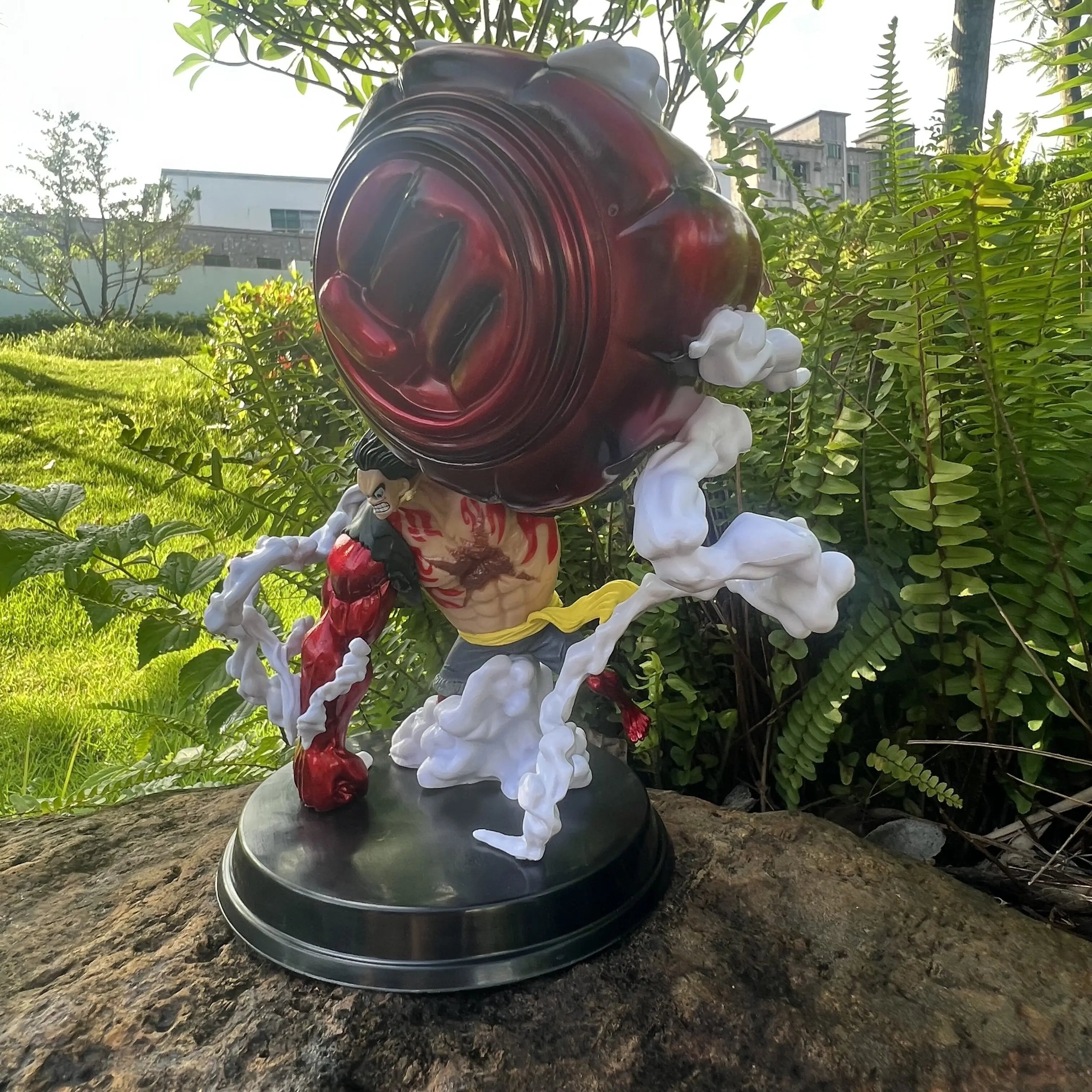 One Piece 24cm Great Ape King Gun 4 Luffy Pieces Statue Figures Collectible Model Decoration Toy Christmas Gift