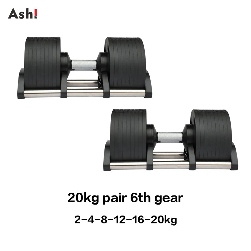 Multiple Colors Adjustable Dumbbells Set 2kg(5lb) or 4kg(9lb) Increase Max 45kg(100lb) Home Fitness Fast Adjustment Dumbbells