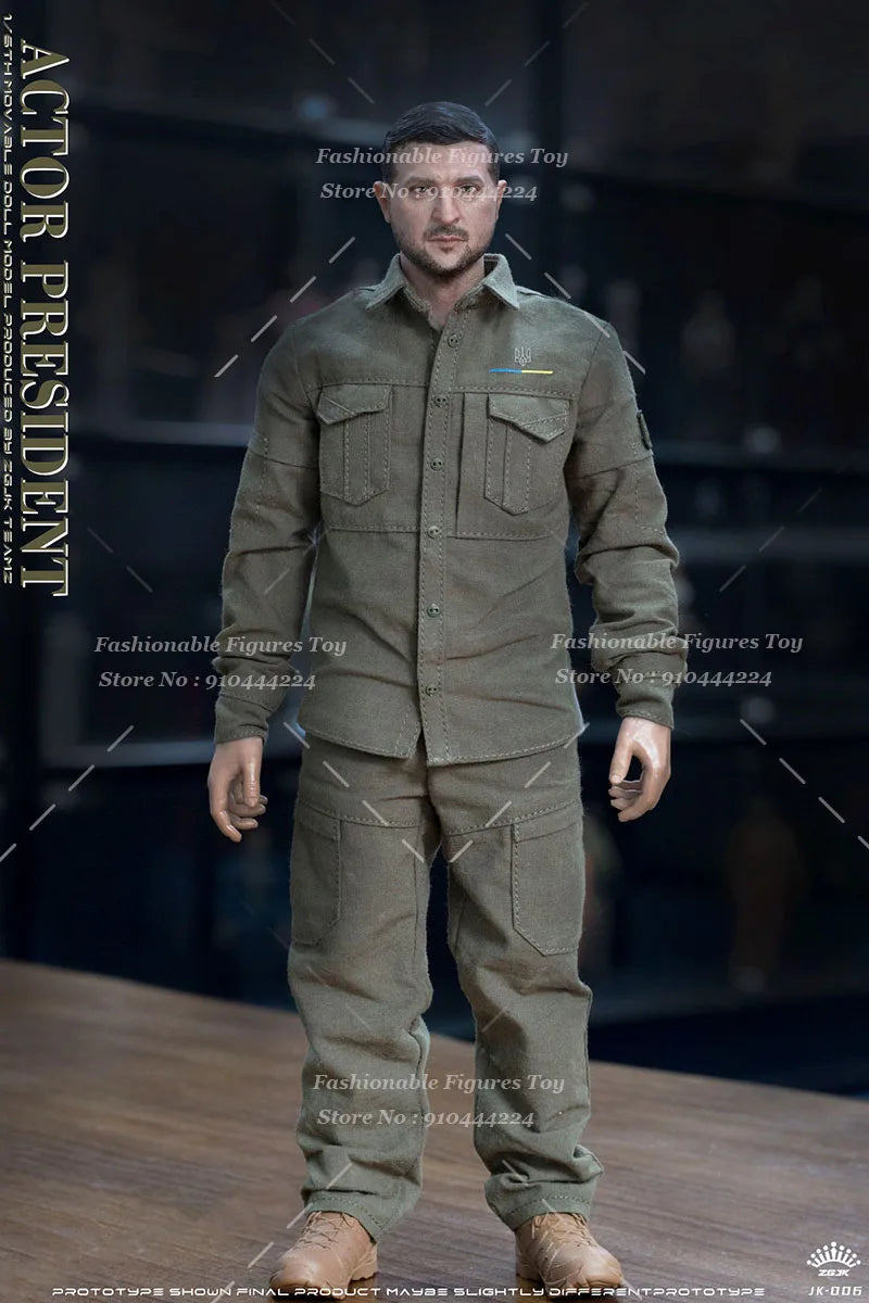 ZGYKTOYS JK-006 1/6 Men Soldier Actor President Combat Suit Head Carving Accessory Fit Diy 12Inch Action Figure Model Toys