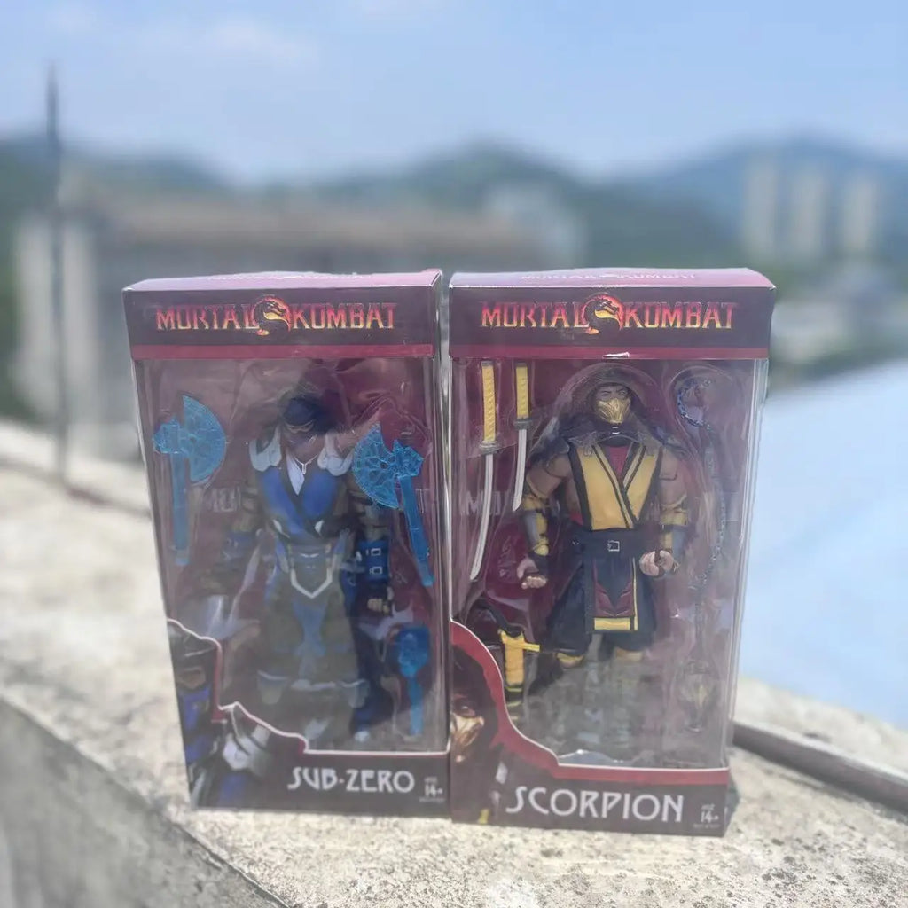 Game Mortal Kombat Sub Zero Scorpion 7" Articulated Joints Moveable Action Figure Toys 17cm