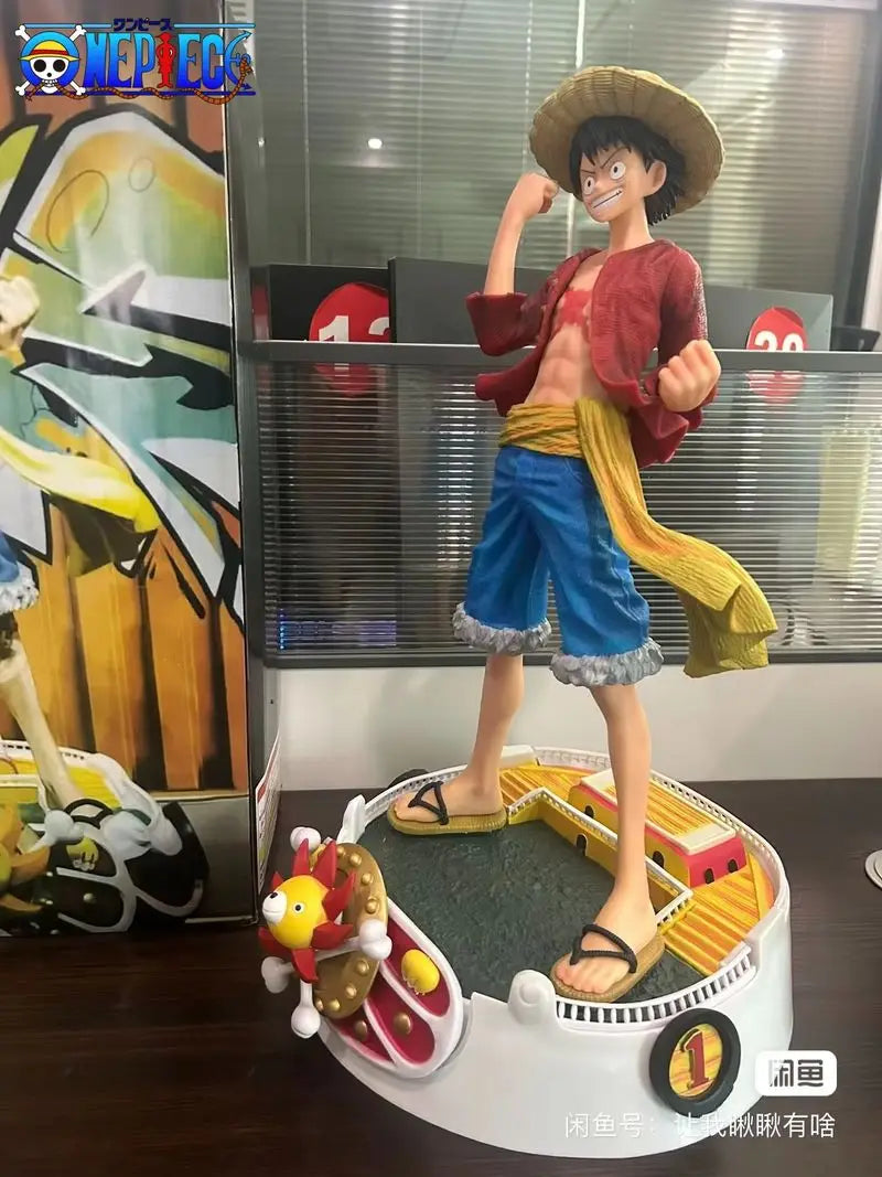50 cm große Anime-Figur von Luffy aus One Piece, Monkey D. Luffy Actionfigur, Sunshine of the Miles, PVC-Geschenk, Sammlerfigur, Modellspielzeug