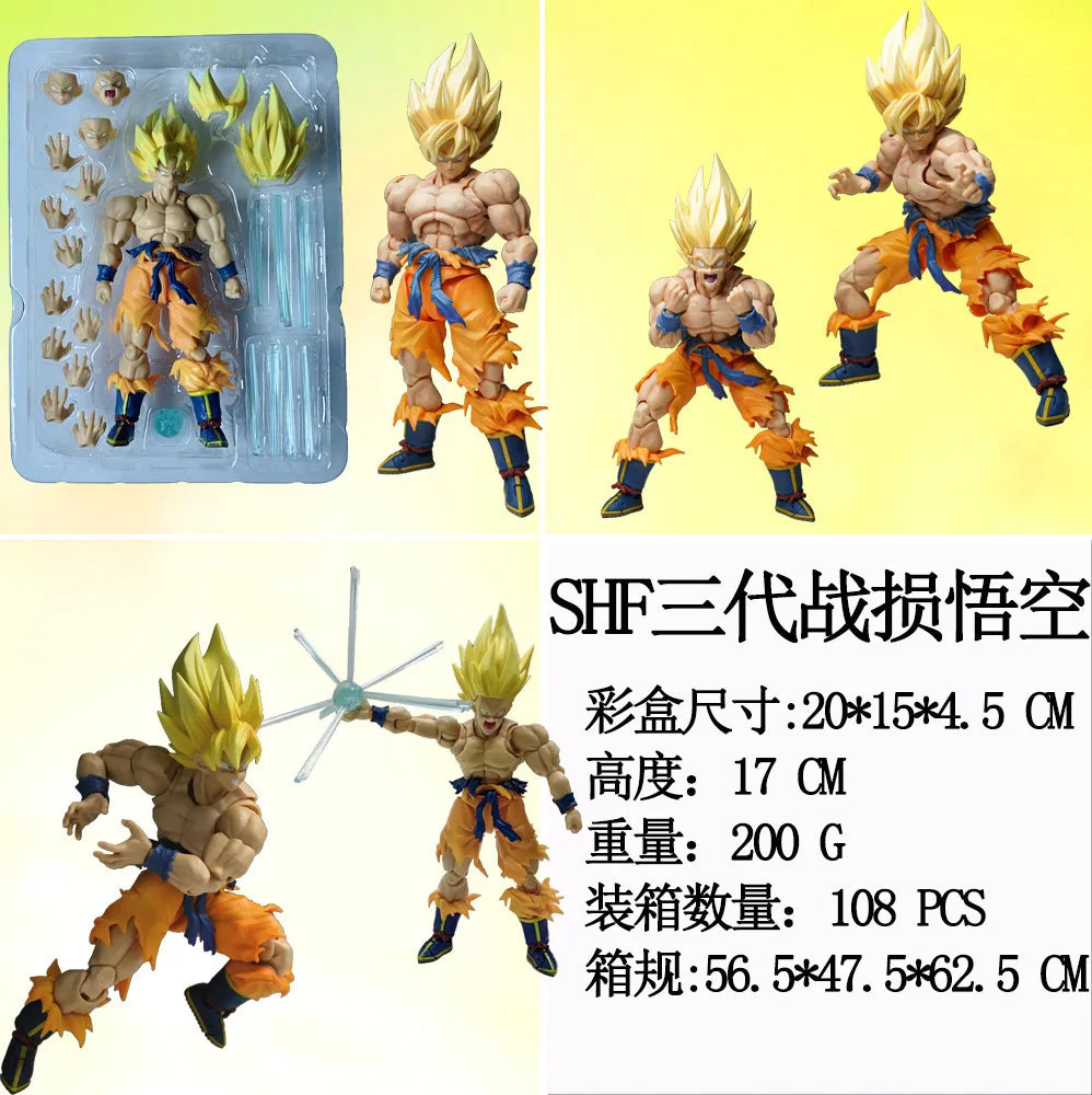 Bandai Dragon Ball Z Son Goku Figure SHF S.H.Figuarts Goku War Damage Super Saiya Anime Action Figures Model Toys Birthday Gift