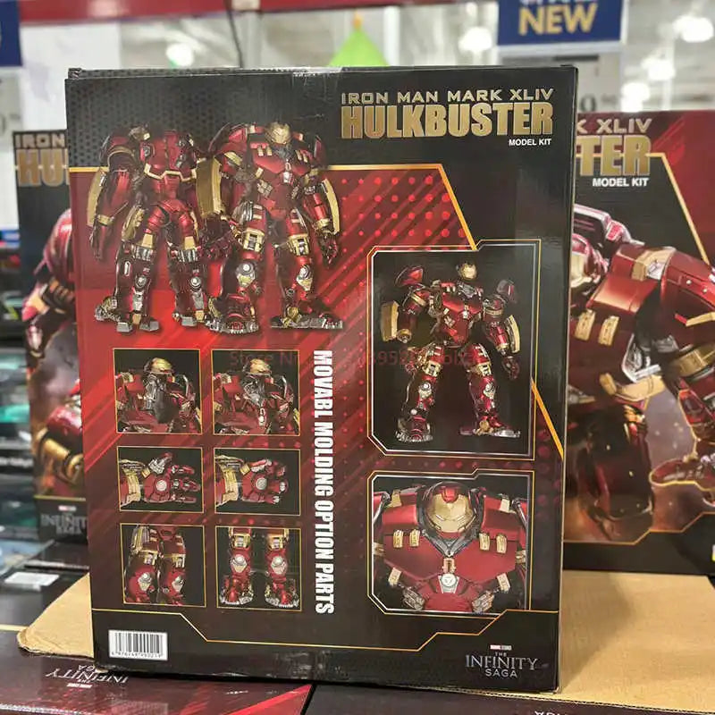 Marvel Fondjoy Hulkbuster Iron Man Mark XLIV 18 Inches LED Light Up Action Figure Assemble Movie Character Model Gift For Boys