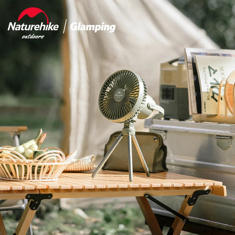 Naturehike преносим електрически вентилатор за палатка на открито, акумулаторна къмпинг лампа за къмпинг, осветление за вентилатор