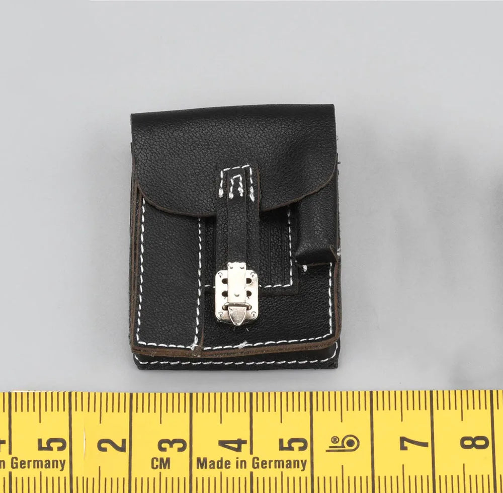 DID D80166 WWII Series Soldier Long Leather Overcoat Tops Coat Water Bottle Fit 12" DID DAM 3A Action Figure Collect 1/6