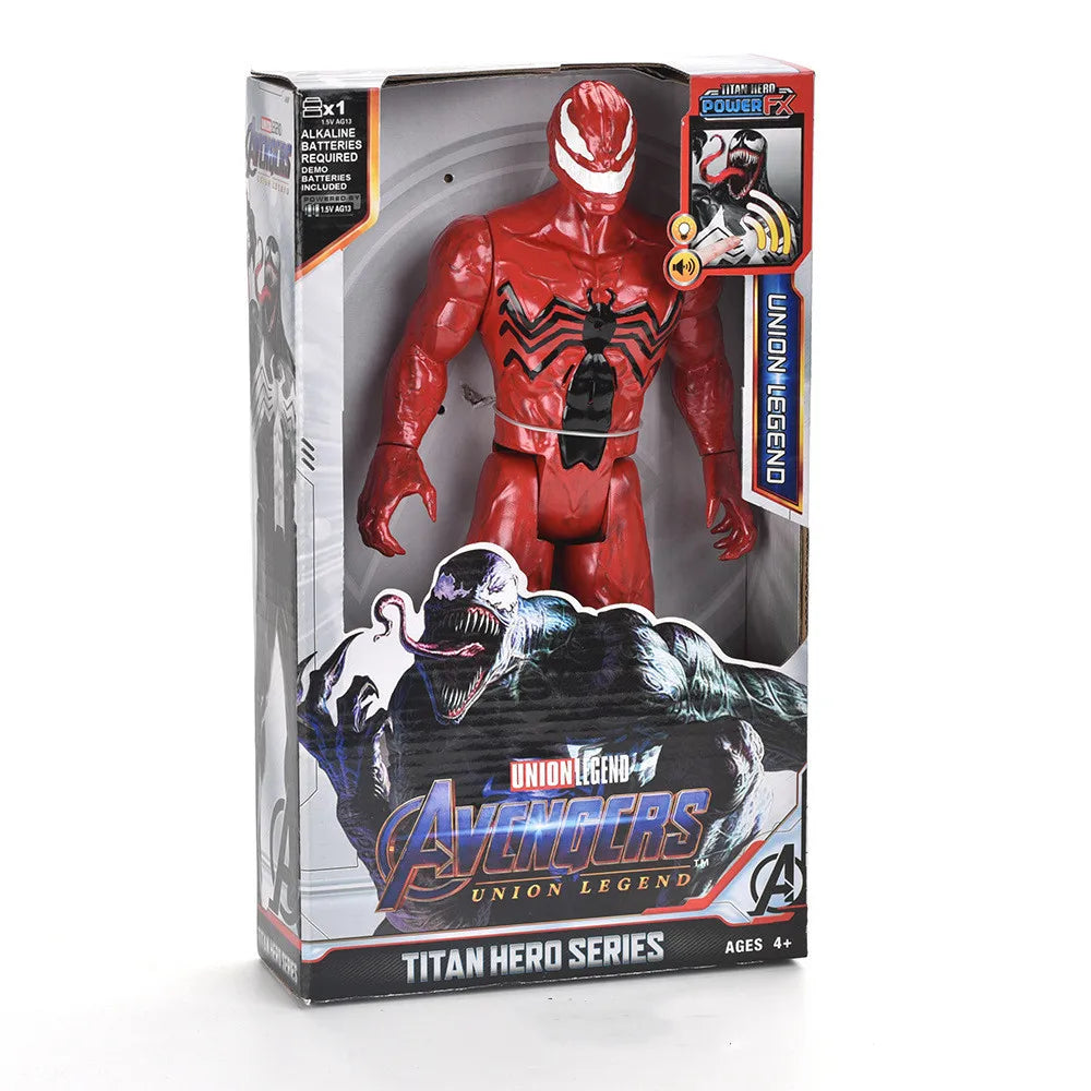 30cm Marvel Avengers Toy Thanos Hulk Spiderman Iron Man Captain America Thor Black Panther With Sound And Light Action Toy