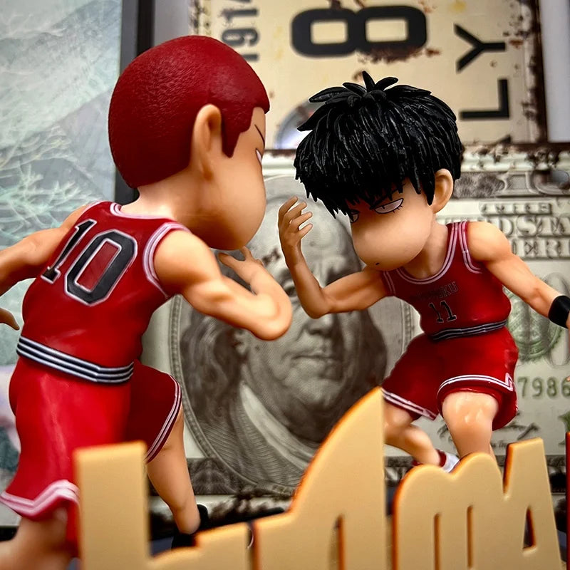 Action Figure Anime Sakuragi Hanamichi Rukawa Kaede Gk Century High Five Q Version Pvc Model Collection Boys Toys Gif
