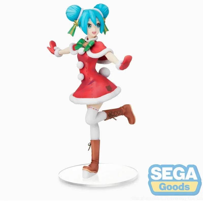 SEGA Original Anime Figure VOCALOID Hatsune Miku 2021 Christmas MIKU Action Figure Toys for Kids Gift Collectible Model Dolls