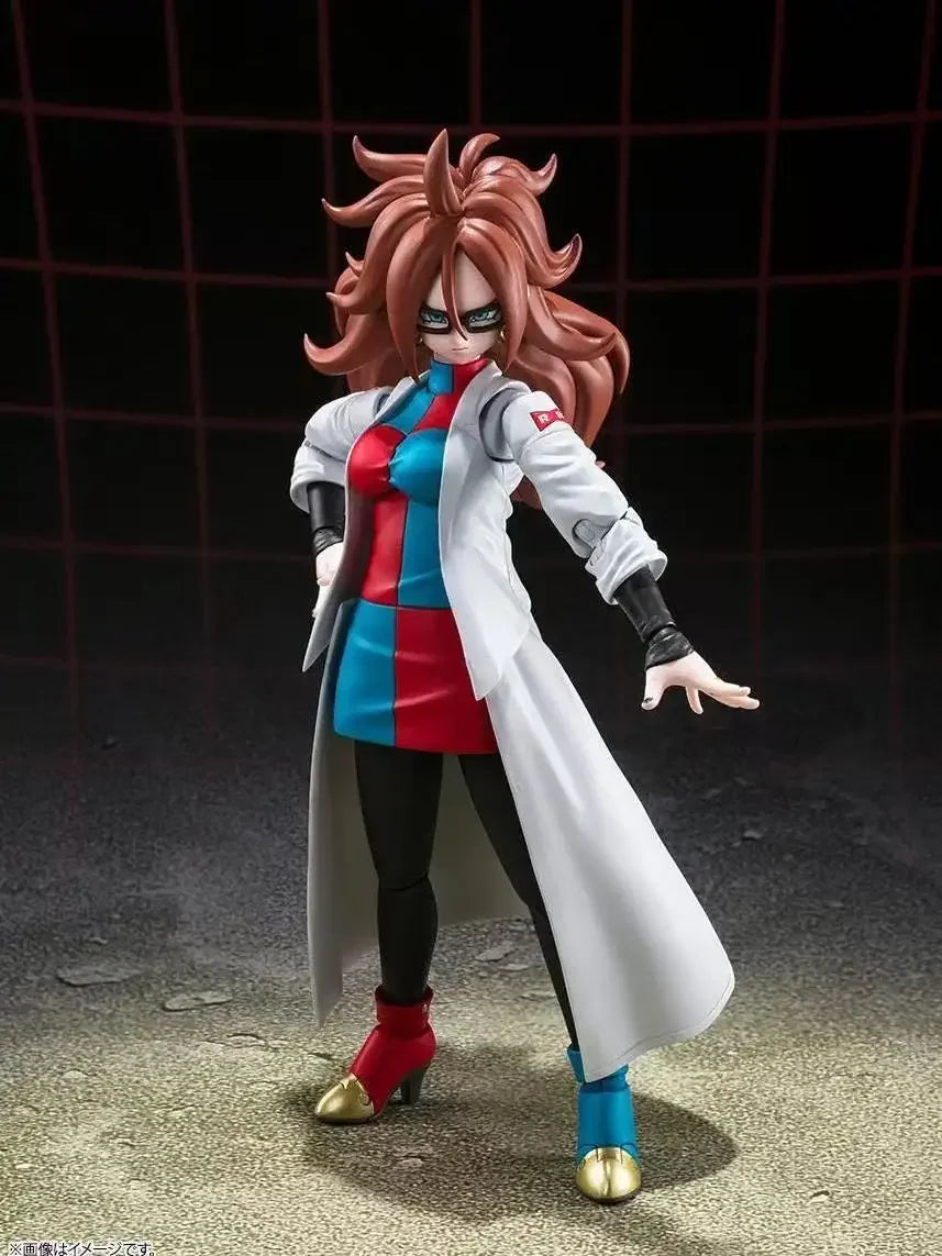 In Stock 100% Original Bandai SH Figuarts SHF Android 21 Lab Coat Action Figures Model Toys Anime Figure No.21 NO 21 Figuar
