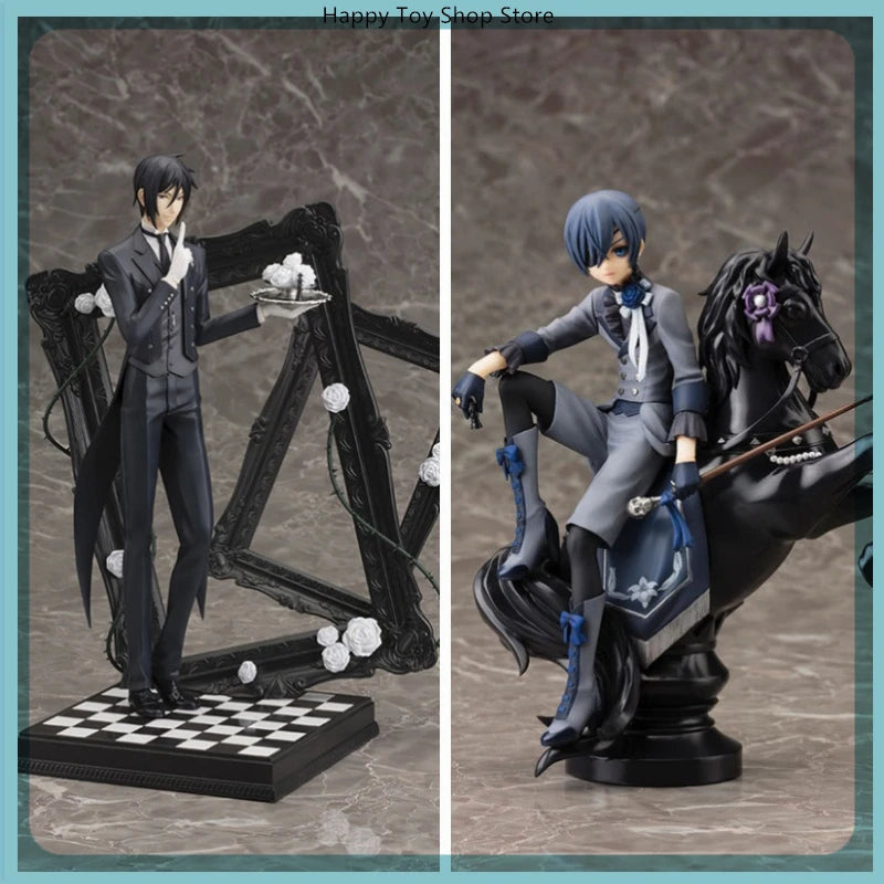 Black Butler Ciel Phantomhive Sebastian Michaelis Anime Figure Model Statue Boys Collection Desktop Decoration Ornament Toy Gift